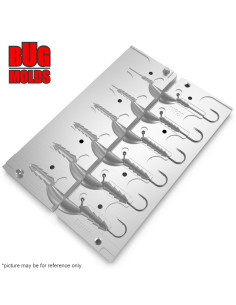Aluminum CNC Mold Jig Head Tush 1,8-10,6g 6-cav: 1,8-3,5-5,3-7,1-8,8-10,6g ID L1620 2