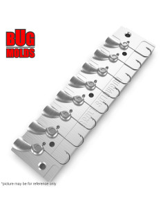 Aluminum CNC Mold Jig Head Gekkabijin SW Light 2-3,5g 8-cav: 2-2-2,5-2,5-3-3-3,5-3,5g ID L1635