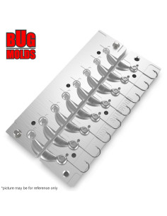 Aluminum CNC Mold Jig Head Gekkabijin SW Light 2-3,5g 8-cav: 2-2-2,5-2,5-3-3-3,5-3,5g ID L1635 2