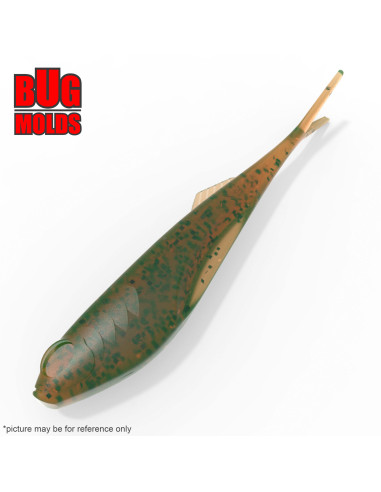 Fishing soft bait mold Echo 3,5 inch model ID W1011 from Bugmolds