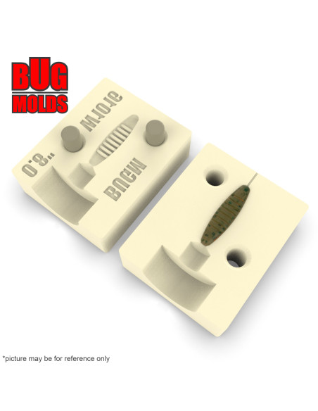 Fishing soft bait mold Leaf 0,8 inch model ID W1016 from Bugmolds