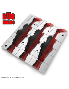 Fishing Soft Bait Multi-cavity Aluminum mold  Y-Bass 4 inch 3-cav ID DPA044_3ai from Bugmolds