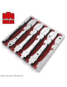 Fishing Soft Bait Multi-cavity Aluminum mold  Y-Osmerus 4 inch 5-cav ID DPA204_5ai from Bugmolds