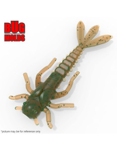Fishing soft bait mold MayFly 1,5 inch model ID B213 from Bugmolds