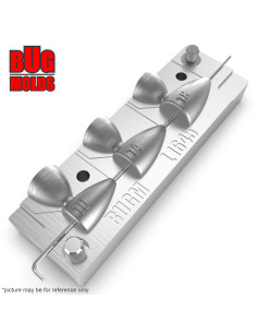 Aluminum CNC Mold Carolina Bullet Texas Carolina Bullet Long Shape 10-18g 3-cav: 10-14-18g ID L1645