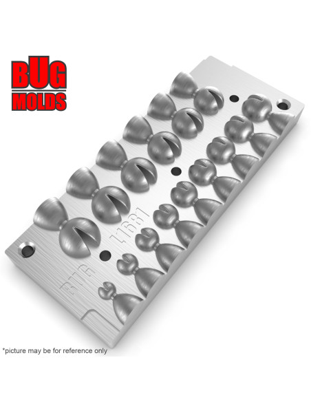 Aluminum CNC Mold Fraction Ball Ball with Slot 1-15g 15-cav: 1-2-3-4-5-6-7-8-9-10-11-12-13-14-15g ID L1681