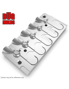 Aluminum CNC Mold Jig Head Minnow Head 1-5g 5-cav: 1-2-3-4-5g ID L1682