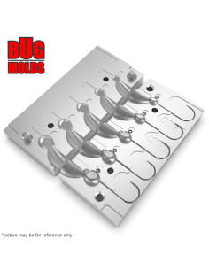 Aluminum CNC Mold Jig Head Minnow Head 1-5g 5-cav: 1-2-3-4-5g ID L1682 2