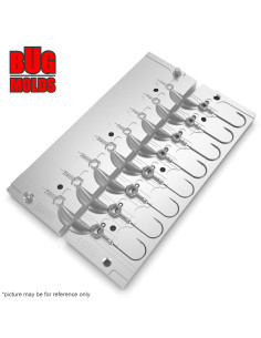 Aluminum CNC Mold Jig Head Eyehole Brandon Smith 1,8-3,5g 8-cav: 1,8-1,8-1,8-1,8-3,5-3,5-3,5-3,5g ID L1703 2