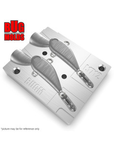 Aluminum CNC Mold Pilker Spintail 37mm 2-cav: 37-37mm ID L1712