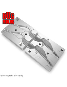 Aluminum CNC Mold Pilker Spintail 37mm 2-cav: 37-37mm ID L1712 2