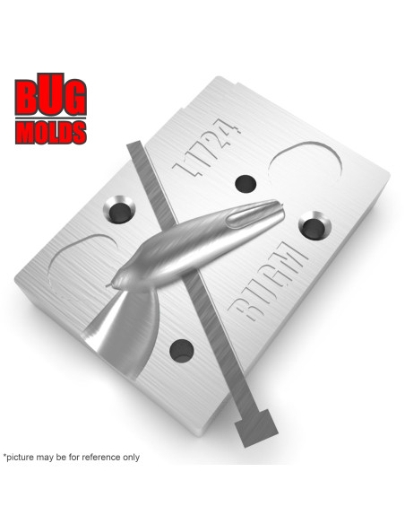 Aluminum CNC Mold Ice Jig Small Balanced Skewer 15g 1-cav: 15g ID L1724