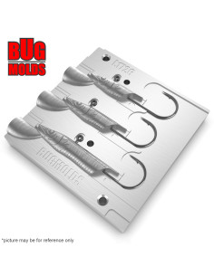 Aluminum CNC Mold Jig Head Sandy Andy 18-32g 3-cav: 18-22-32g ID L1726