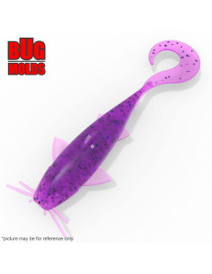 Fishing soft bait mold CatfishGrub 4 inch model ID T488 from Bugmolds