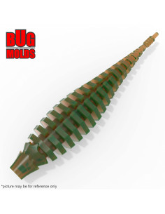 Fishing soft bait mold YotoWorm 1,5 inch model ID W1049 from Bugmolds