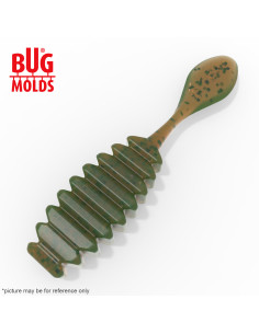 Fishing soft bait mold ChilleeWillee 2,7 inch model ID W1050 from Bugmolds