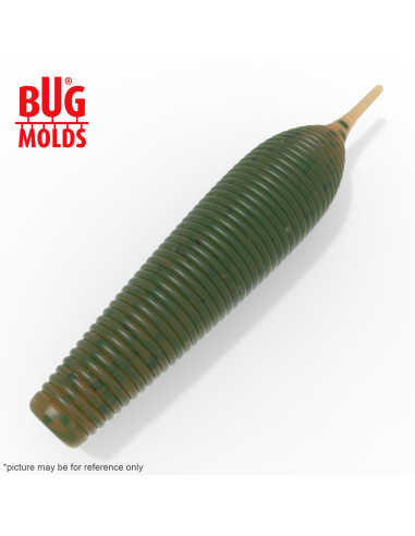 Fishing soft bait mold ImoKemushi 2,3 inch model ID W1051 from Bugmolds