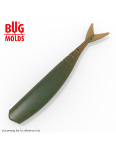 Fishing soft bait mold DropShad 2 inch model ID W1054 from Bugmolds