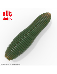 Fishing soft bait mold WormSpinnuts 2,6 inch model ID W1055 from Bugmolds