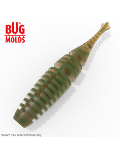 Fishing soft bait mold DartsFat 1,6 inch model ID W1063 from Bugmolds