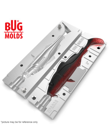Fishing soft bait mold Y-OffsetCod 5 inch model ID DPA036 from Bugmolds