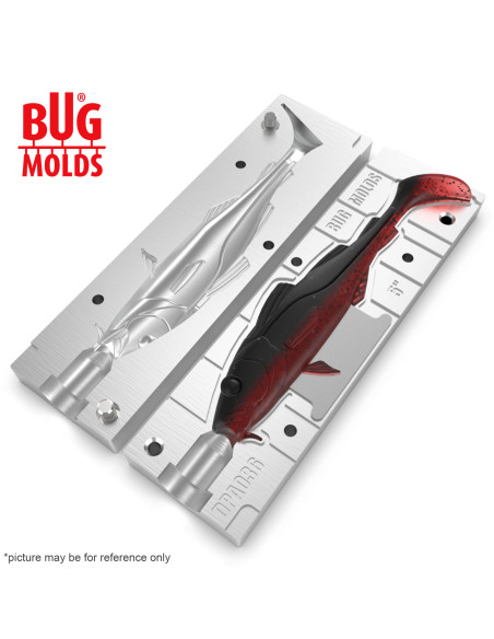 Fishing soft bait mold Y-OffsetCod 5 inch model ID DPA036 from Bugmolds