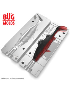 Fishing soft bait mold Y-OffsetSeaBass 4 inch model ID DPA041 from Bugmolds 2