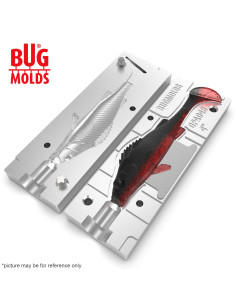 Fishing soft bait mold Y-OffsetPerch 4 inch model ID DPA048 from Bugmolds 2