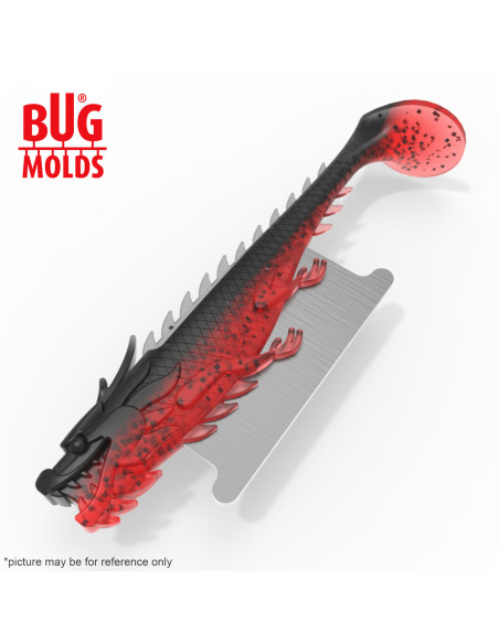Fishing soft bait mold Y-DragonFish 4 inch model ID DPA052 from Bugmolds