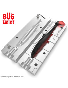 Fishing soft bait mold Y-OffsetPhoxinus 4 inch model ID DPA055 from Bugmolds 2