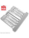 Fishing Soft Bait 2-Port Multi-cavity Aluminum mold BullTeez 4 inch 6-cav ID 2V1094_6a from Bugmolds