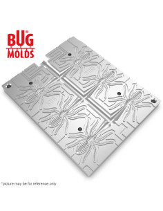 Fishing Soft Bait Multi-cavity Aluminum mold  SpiderBaits 1 inch 6-cav vol. 0,54 fl oz (15,92 cm^3)  ID B185_6a1 from Bugmolds 2