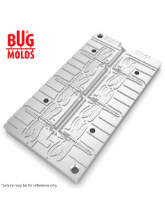 Fishing Soft Bait Multi-cavity Aluminum mold  RealDragonfly 1 inch 6-cav vol. 0,28 fl oz (8,33 cm^3)  ID B207_6a1 from Bugmolds 2