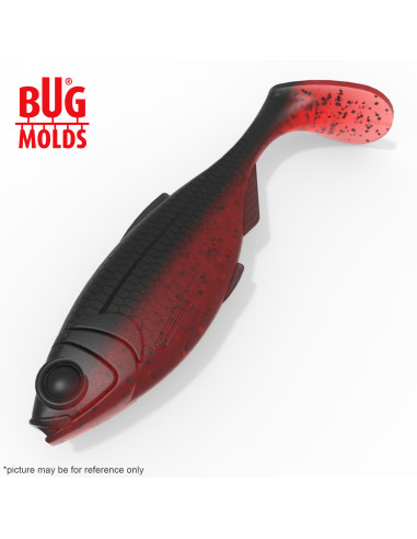 Fishing soft bait mold Y-ThreadfinShad 4 inch model ID DPA039 from Bugmolds