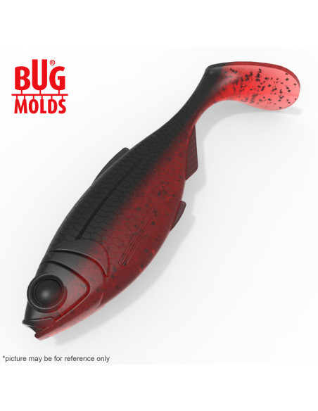 Fishing soft bait mold Y-ThreadfinShad 4 inch model ID DPA039 from Bugmolds