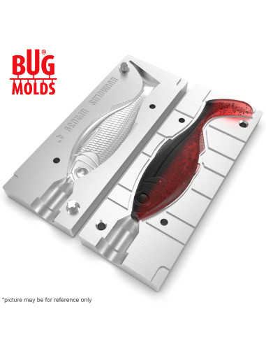 Fishing soft bait mold Y-ThreadfinShad 4 inch model ID DPA039 from Bugmolds