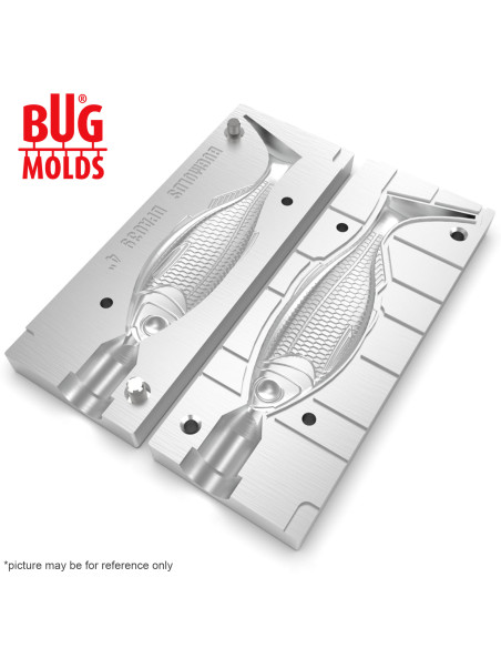 Fishing soft bait mold Y-ThreadfinShad 4 inch model ID DPA039 from Bugmolds