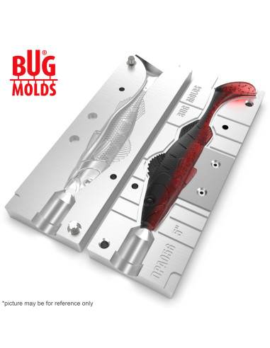 Fishing soft bait mold Y-OffsetZander 5 inch model ID DPA056 from Bugmolds