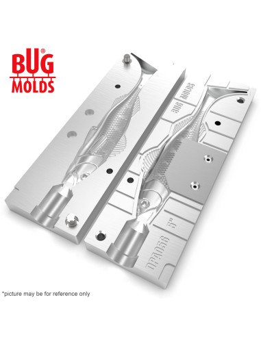 Fishing soft bait mold Y-OffsetZander 5 inch model ID DPA056 from Bugmolds