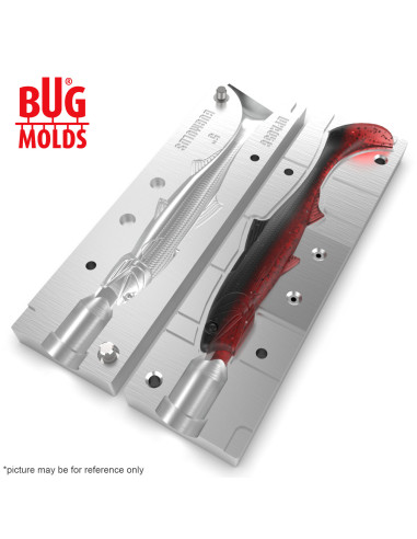 Fishing soft bait mold Y-PerusAnchovy 5 inch model ID DPA058 from Bugmolds