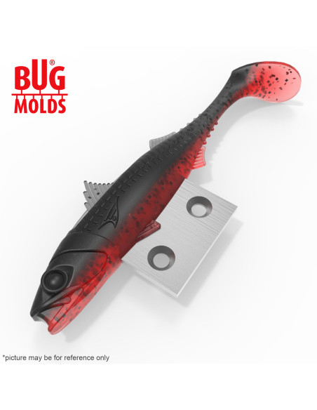 Fishing soft bait mold Y-BlueMackerel 4 inch model ID DPA086 from Bugmolds
