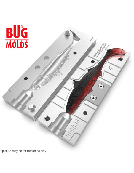 Fishing soft bait mold Y-BlueMackerel 4 inch model ID DPA086 from Bugmolds