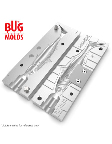 Fishing soft bait mold Y-BlueMackerel 4 inch model ID DPA086 from Bugmolds