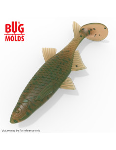Fishing soft bait mold AlburnusShad 2 inch model ID V1388 from Bugmolds