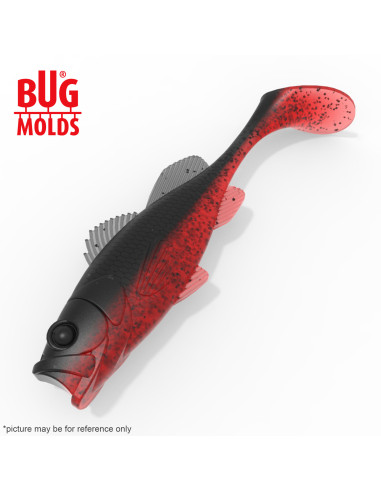 Fishing soft bait mold Y-Bass 5 inch model ID DPA062 from Bugmolds