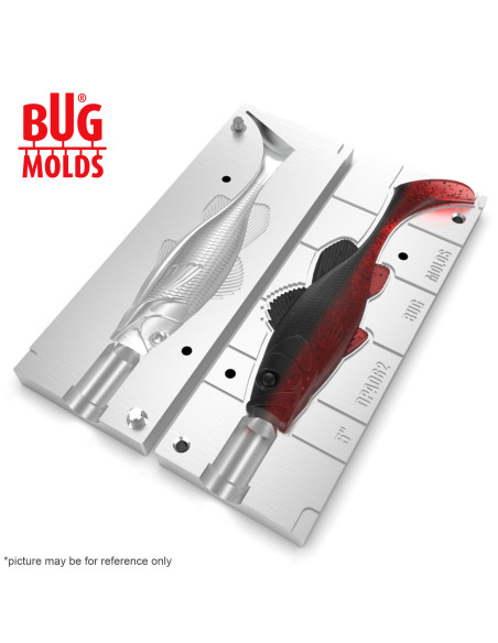 Fishing soft bait mold Y-Bass 5 inch model ID DPA062 from Bugmolds