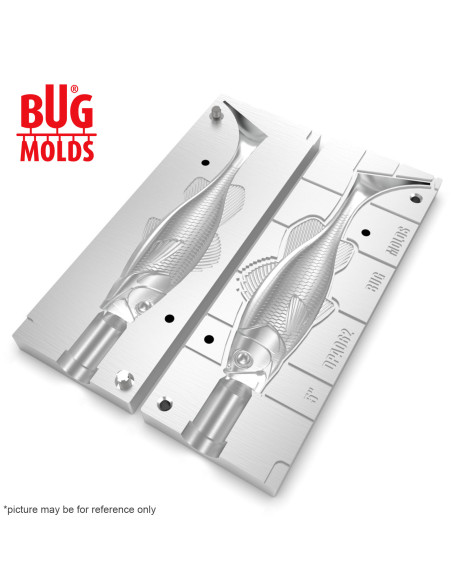 Fishing soft bait mold Y-Bass 5 inch model ID DPA062 from Bugmolds
