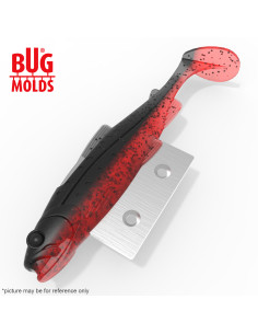 Fishing soft bait mold Y-OffsetTrout 5 inch model ID DPA075 from Bugmolds