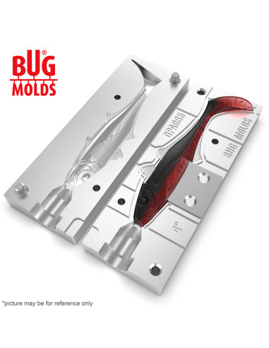 Fishing soft bait mold Y-HorseMackerel 4 inch model ID DPA085 from Bugmolds