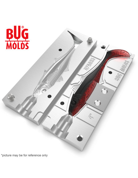 Fishing soft bait mold Y-HorseMackerel 4 inch model ID DPA085 from Bugmolds
